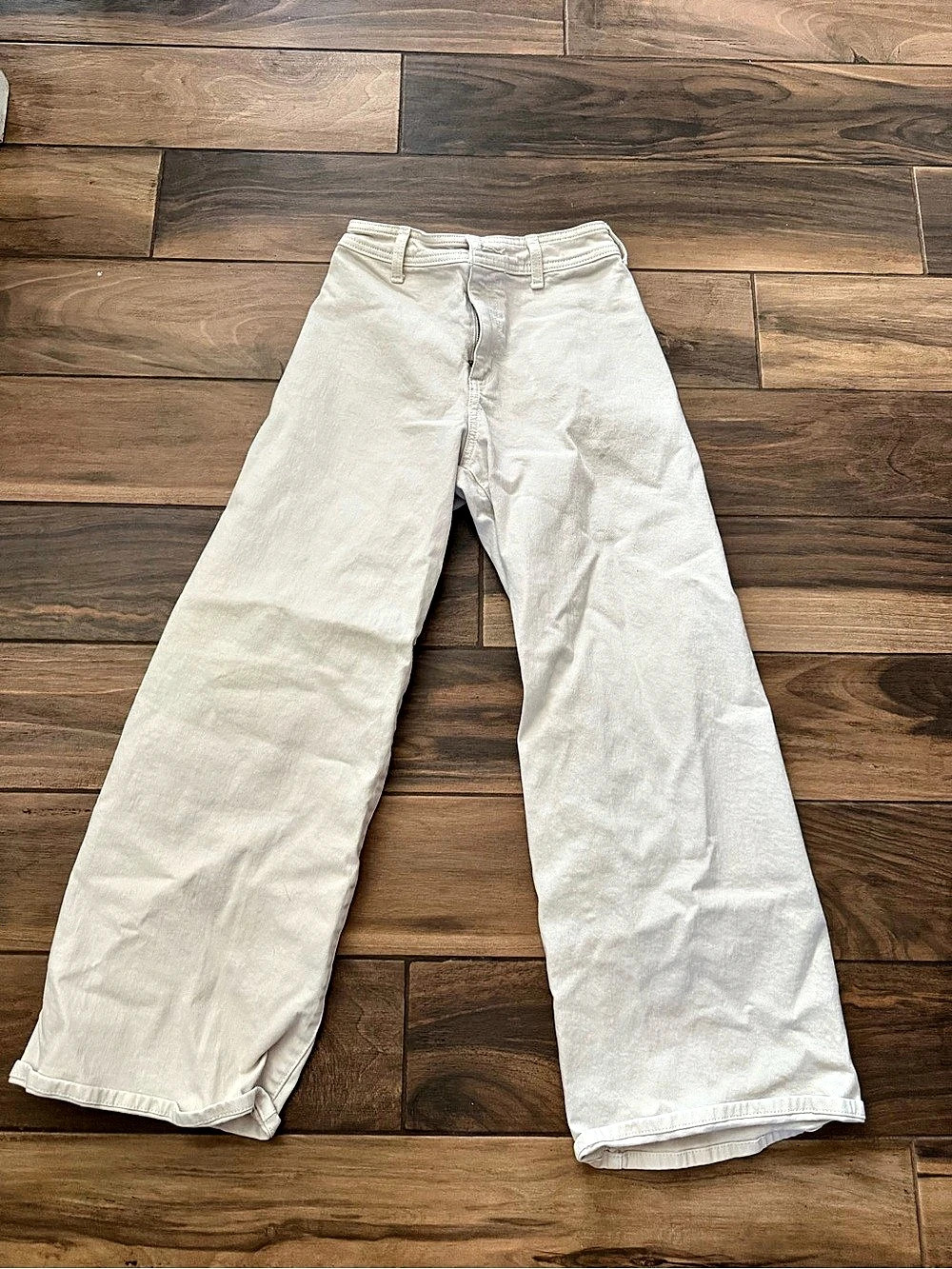 Universal Thread High-Rise Wide-Leg Pants Cream Size 0